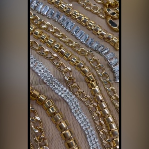 Gold chain jeweled dress - Picture 7 of 10